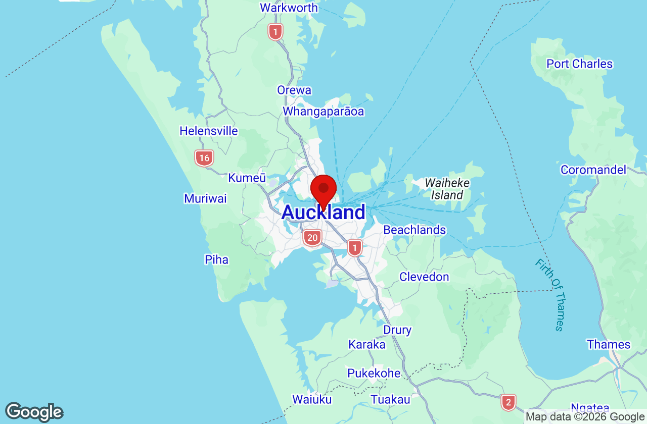 Map of the Auckland region served by Affordable Movers