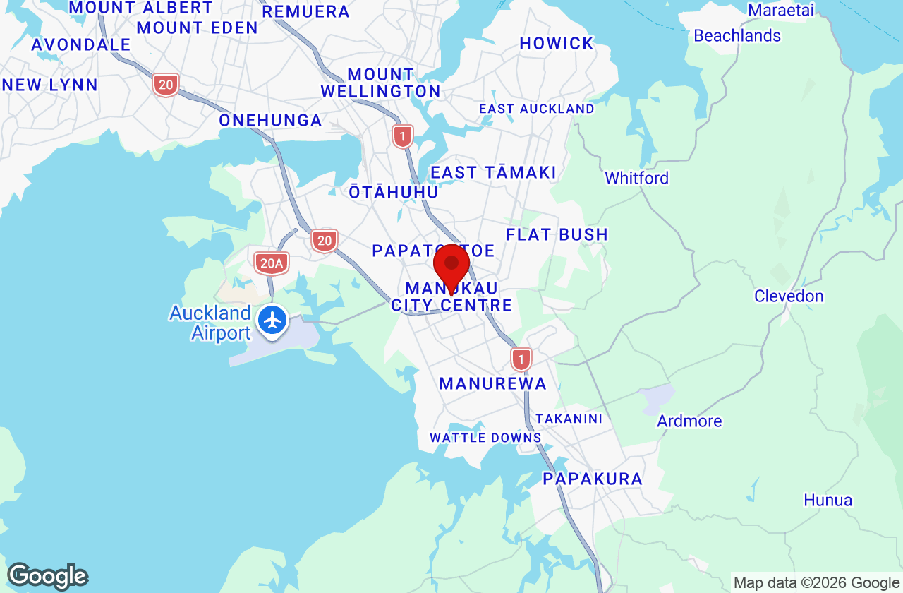 Map of the South Auckland area served by Affordable Movers
